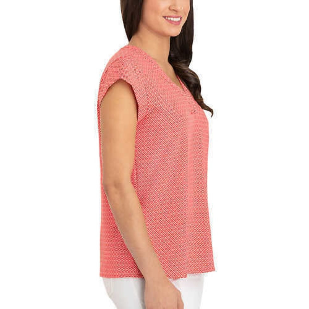 Hilary Radley Women's Short Sleeve Blouse